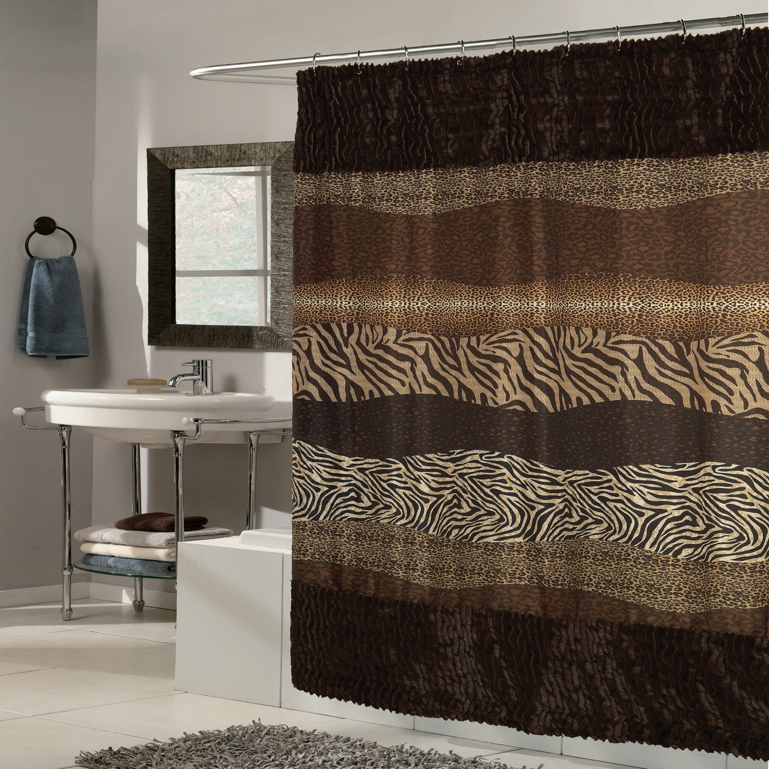 Tissu résistant à l'eau durable et sa bordure en fausse fourrure animaux