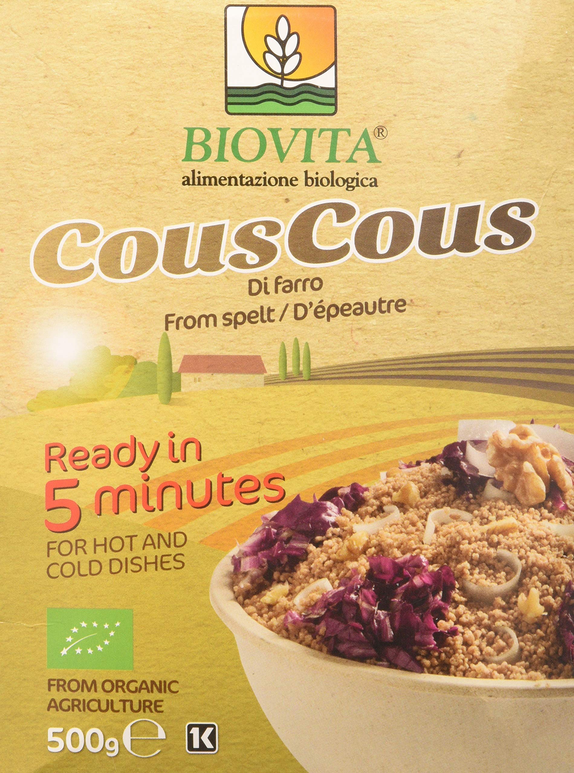 Biovita Cous Cous Espelta 5 Minutos, 500 Gramos