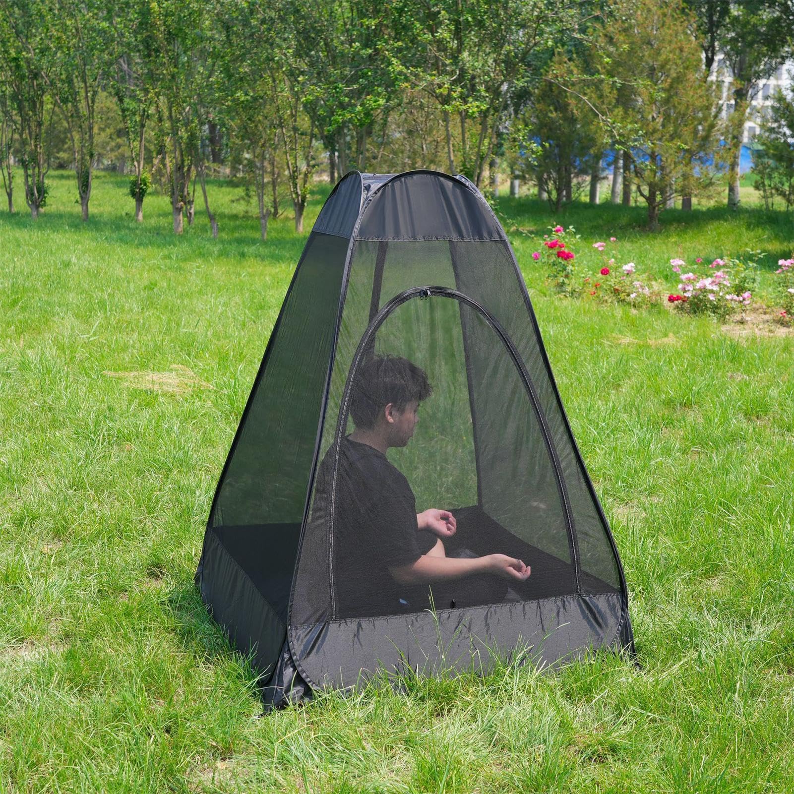 Pod Sportivo Parasole Antimosche Monoposto In Rete Portatile | 119x119x150 cm Tenda Outdoor Per Pesca A Mosca Per Esterni Giardino Cortile Patio Escursionismo Viaggio Calcio Baseball