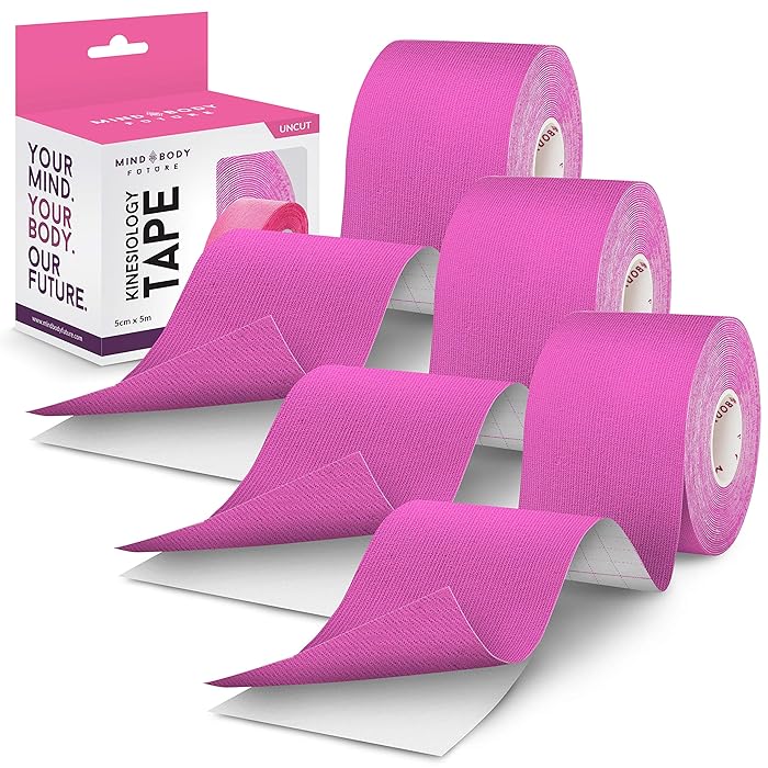 Buy Kinesiology Tape Pink (3 Pack) Premium Grade Uncut 5cm x 5m