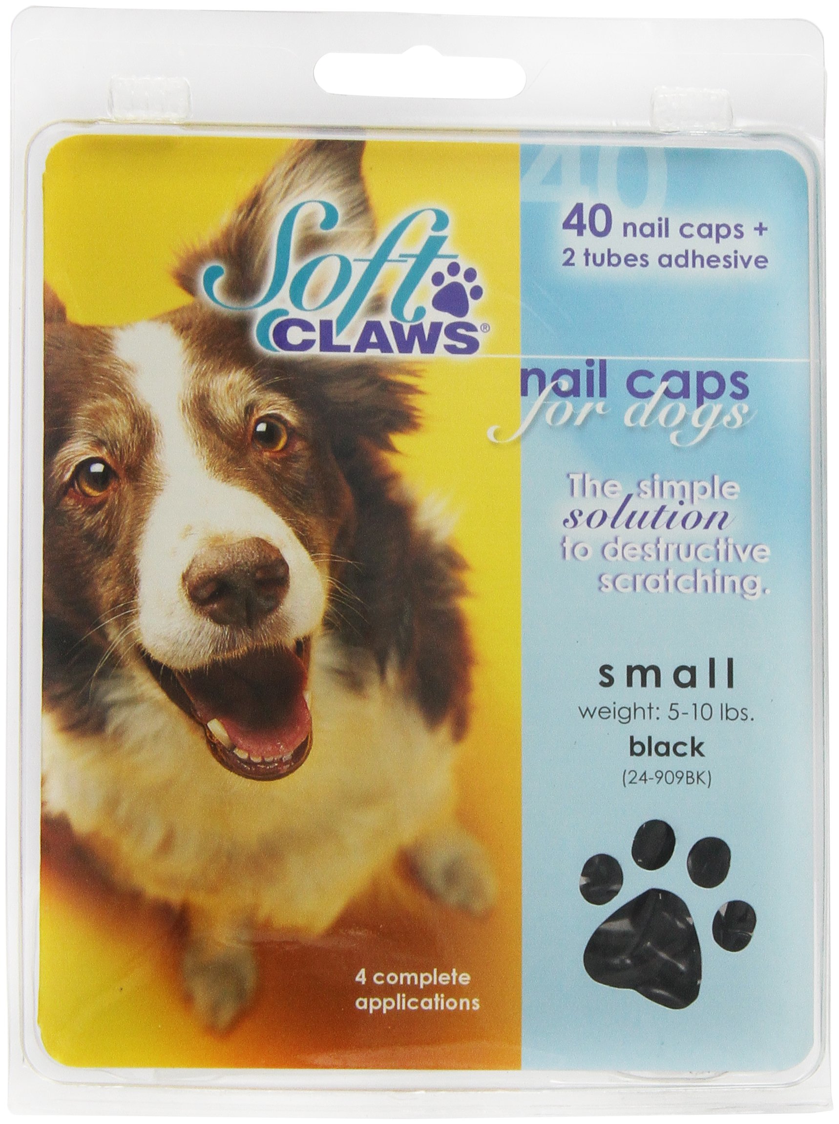 Canine Soft Claws Dog and Cat Nail Caps Take Home Kit, Small, Black