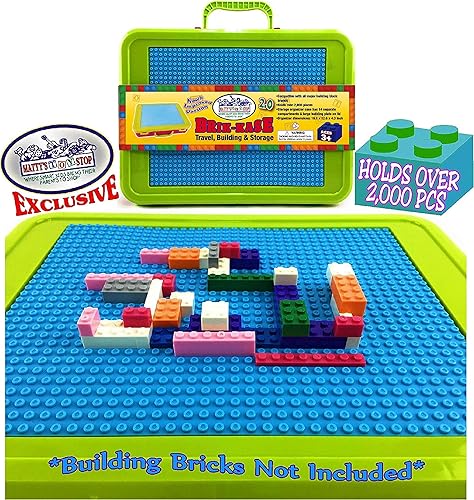 Miniatura 4 de Matty's Toy Stop Brik-Kase 2.0 - Contenedor organizador para viajes, construcción, almacenamiento y tapa para placa de construcción (tiene