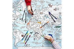 eatsleepdoodle World Map Coloring Book: Immerse Your Child in a World of Colors and Geography