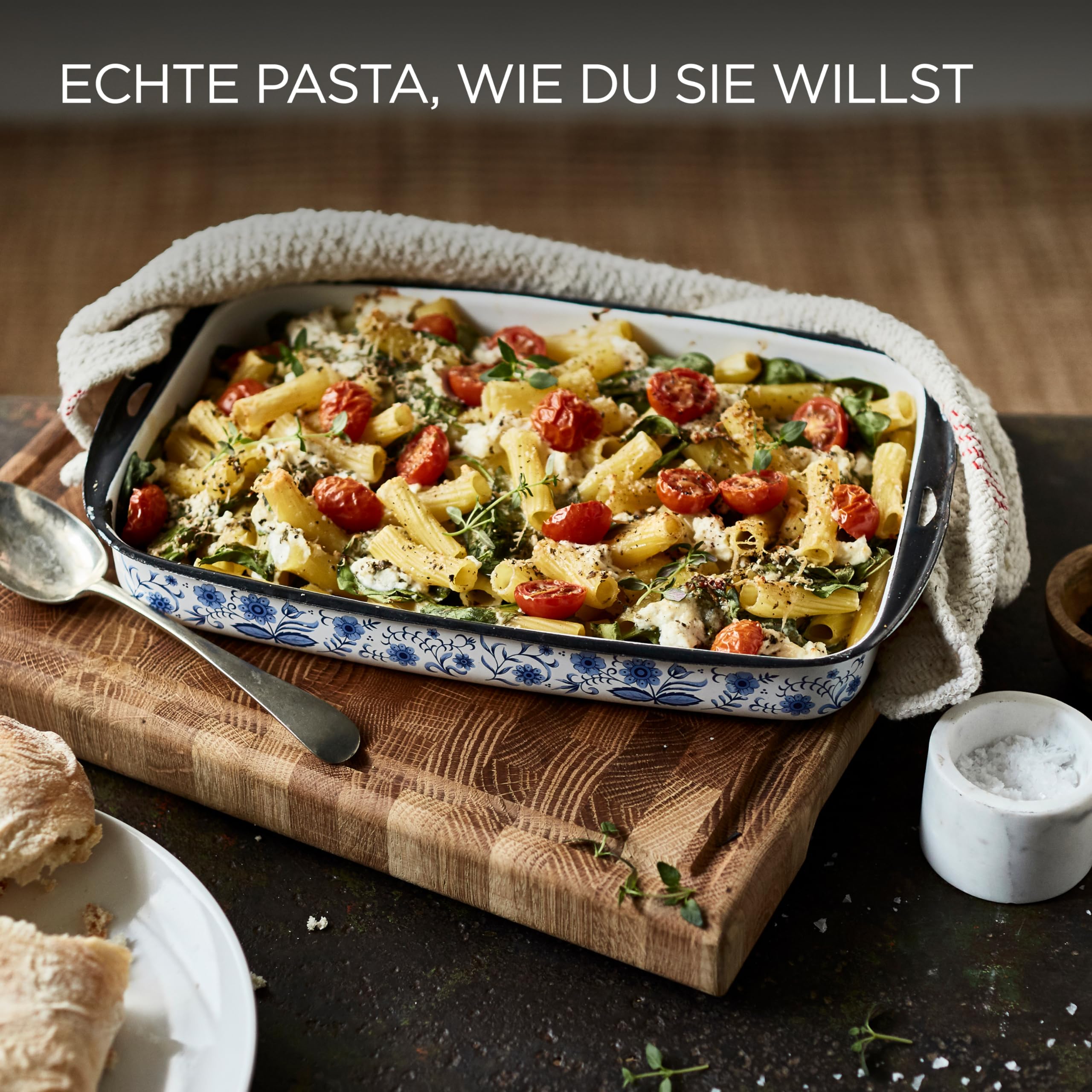 Kenwood Pasta Fresca Nudelpresse KAX92.A0ME, Zubehör für Kenwood Küchenmaschinen, Edelstahl Gehäuse inkl. Bronze-Teigwareneinsatz für Maccheroni rigati, silber