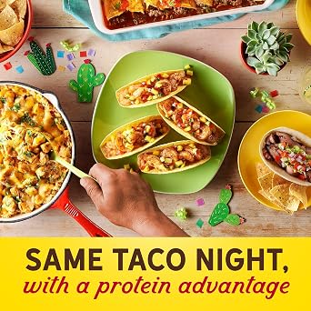 Old El Paso Protein Advantage Nacho Cheese Taco Shells, Gluten Free, 8 Ct