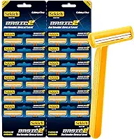 Aparelho Basic 2 Barbeador Descartável, Kit com 24 Unidades, Amarelo