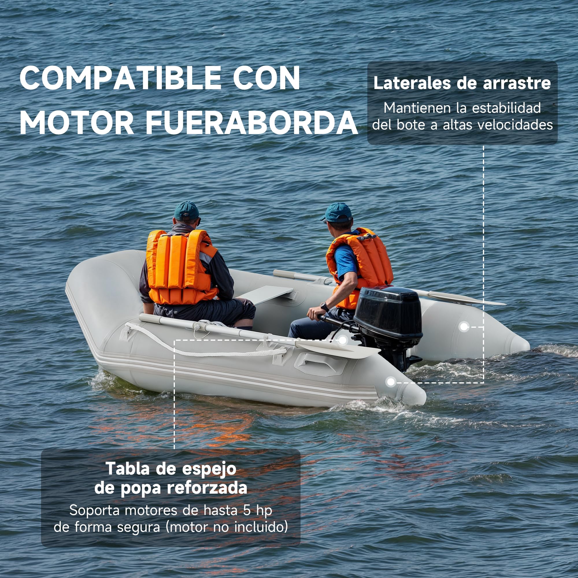DARTMOOR Bote Hinchable para Adultos Barca Hinchable para Pesca con Remo