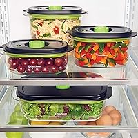 Vista 7 de FoodSaver Preserve & Marinate Vacuum Containers, 10 Cup, BPA-Free, Dishwasher Safe, Clear