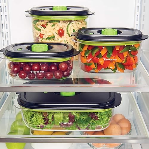 Miniatura 7 de FoodSaver Conservar y marinar recipientes al vacío, 10 tazas, sin BPA, aptos para lavavajillas, transparentes