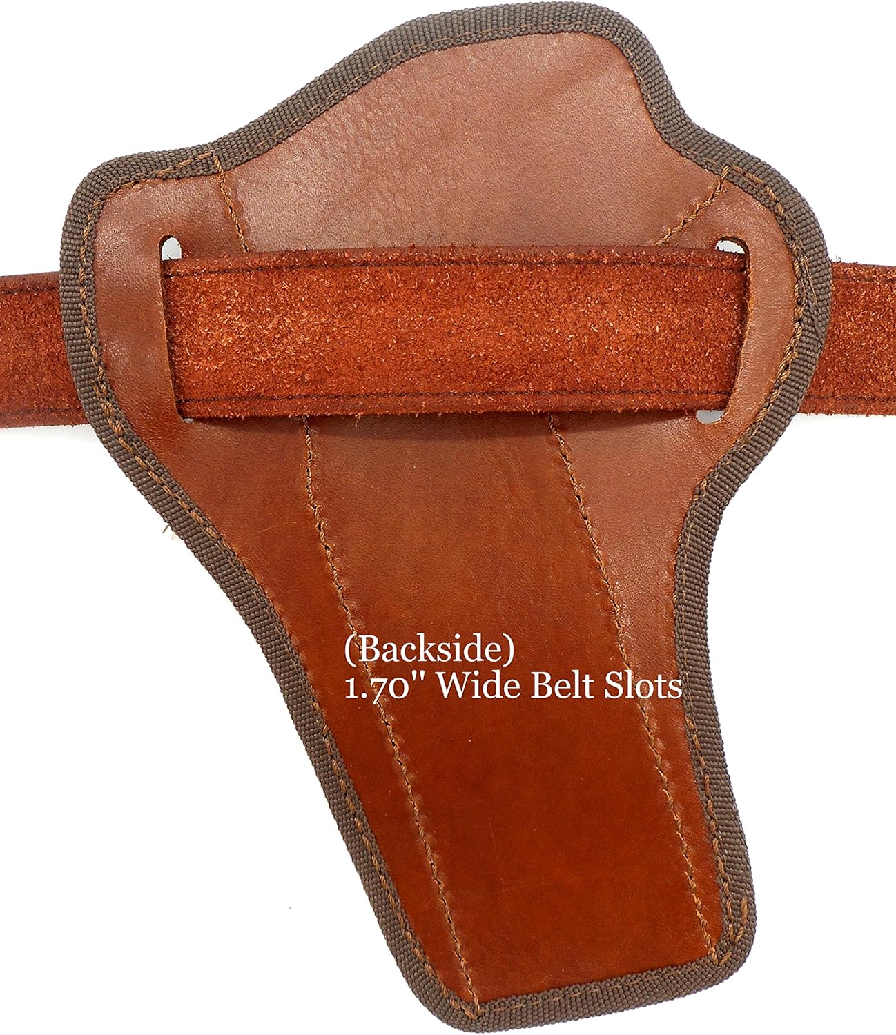 CEBECI ARMS Brown Leather Open Top Right Hand Belt Holster for Smith & Wesson S&W Revolver 586, 686, 629, 57, 617 22LR, 6" Barrels