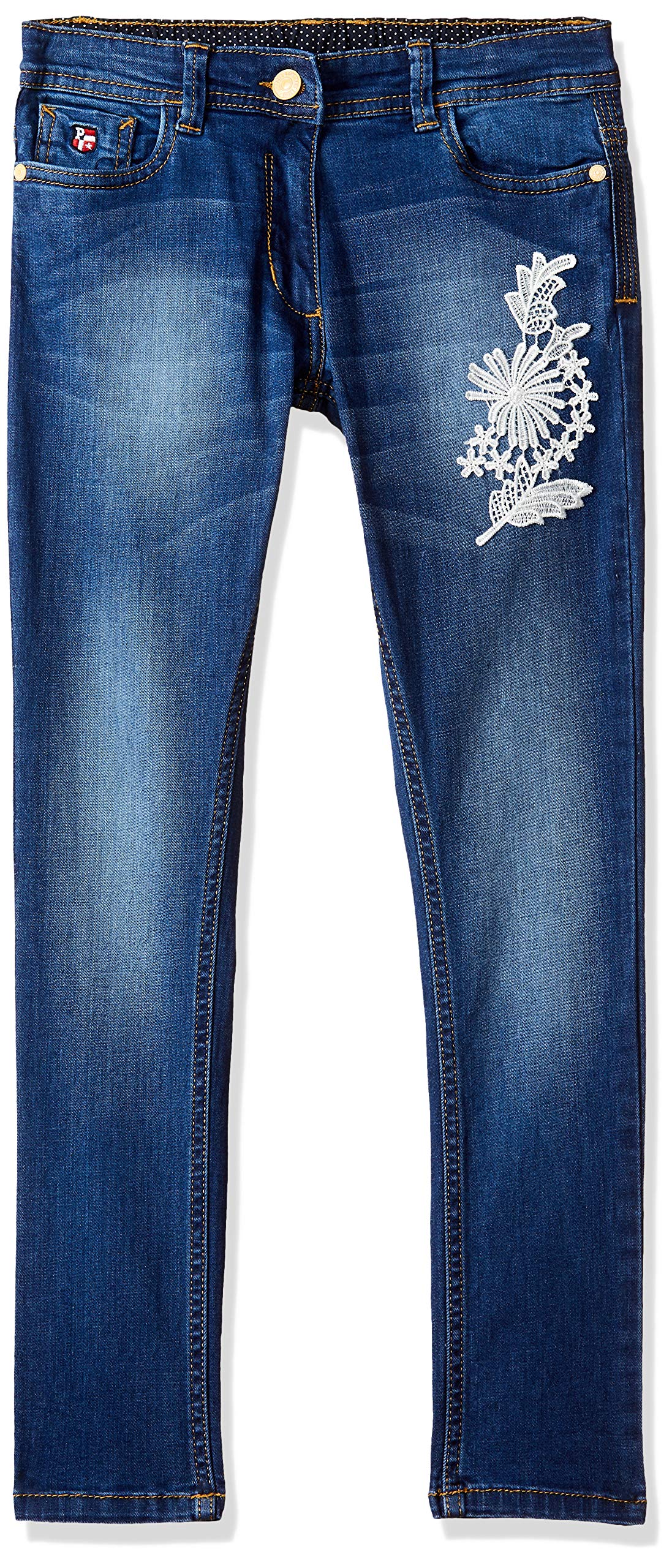 USPA Kids Girls' Slim Jeans (UGJN5195EL_Blue_El)