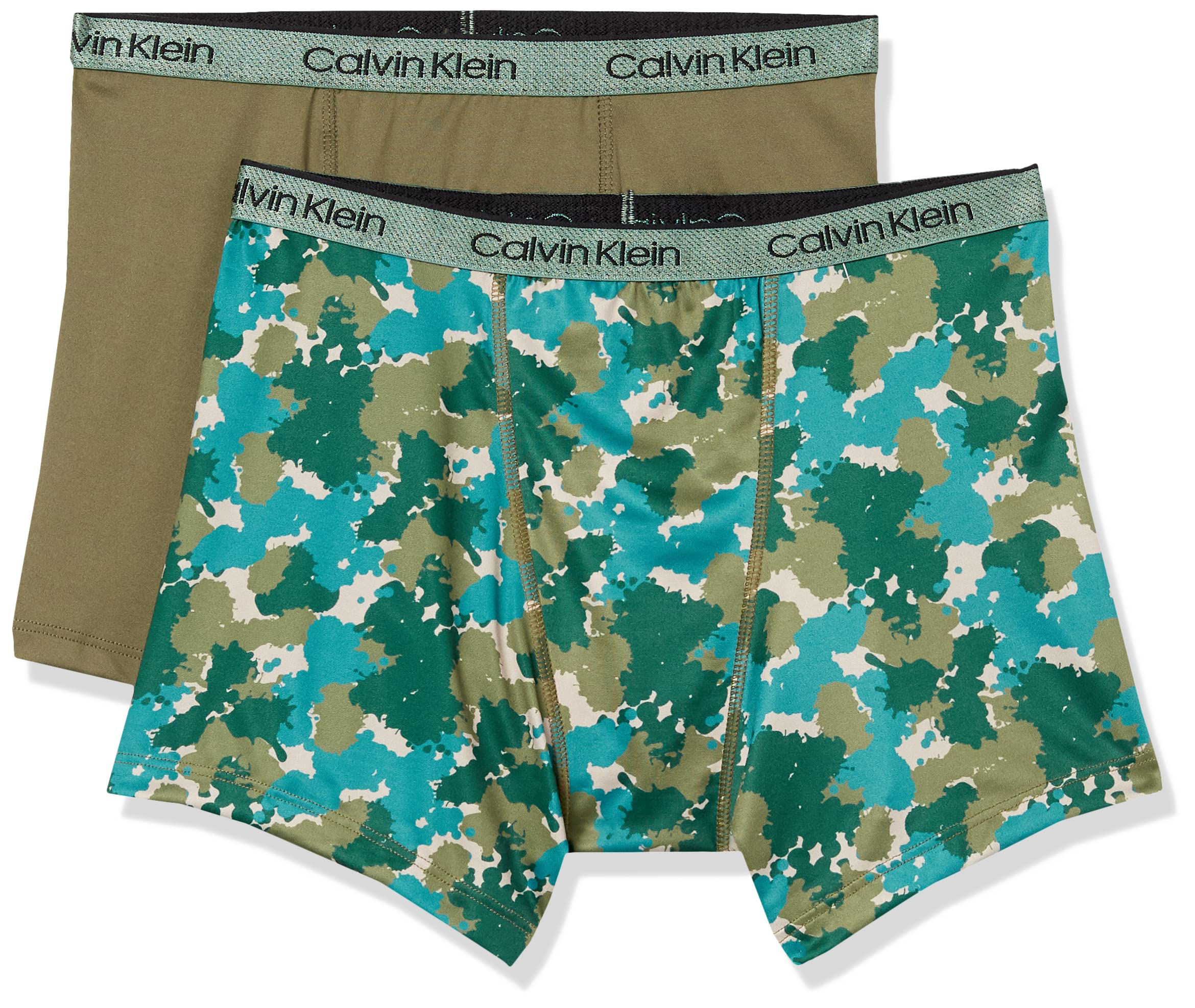 Calvin Klein Kids Boys' Performance Boxer Brief Underwear 2-Pack