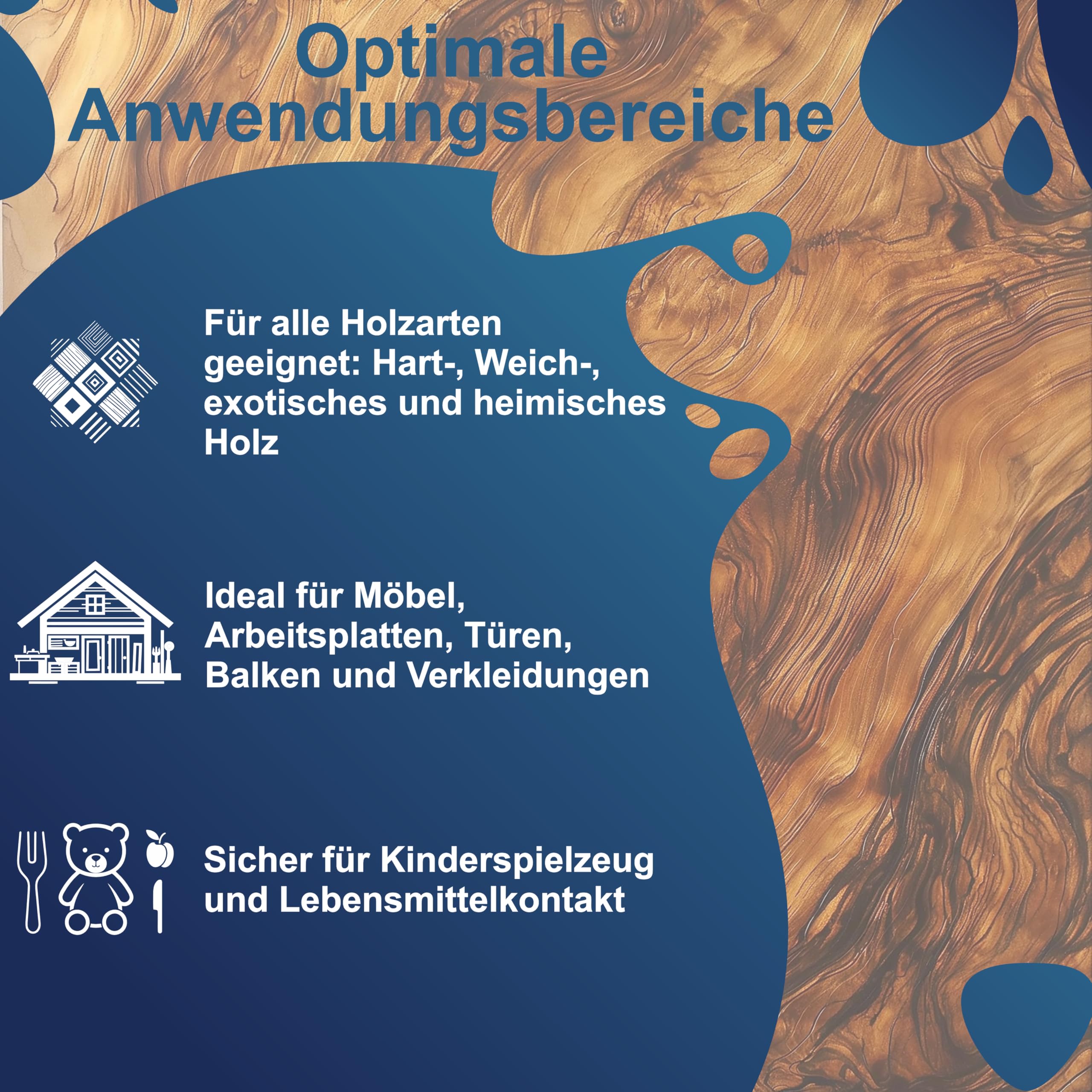 Natur Leinöl Holzöl Pflegeöl Holzschutz Möbelöl harzfrei Holz ölen farblos 5L