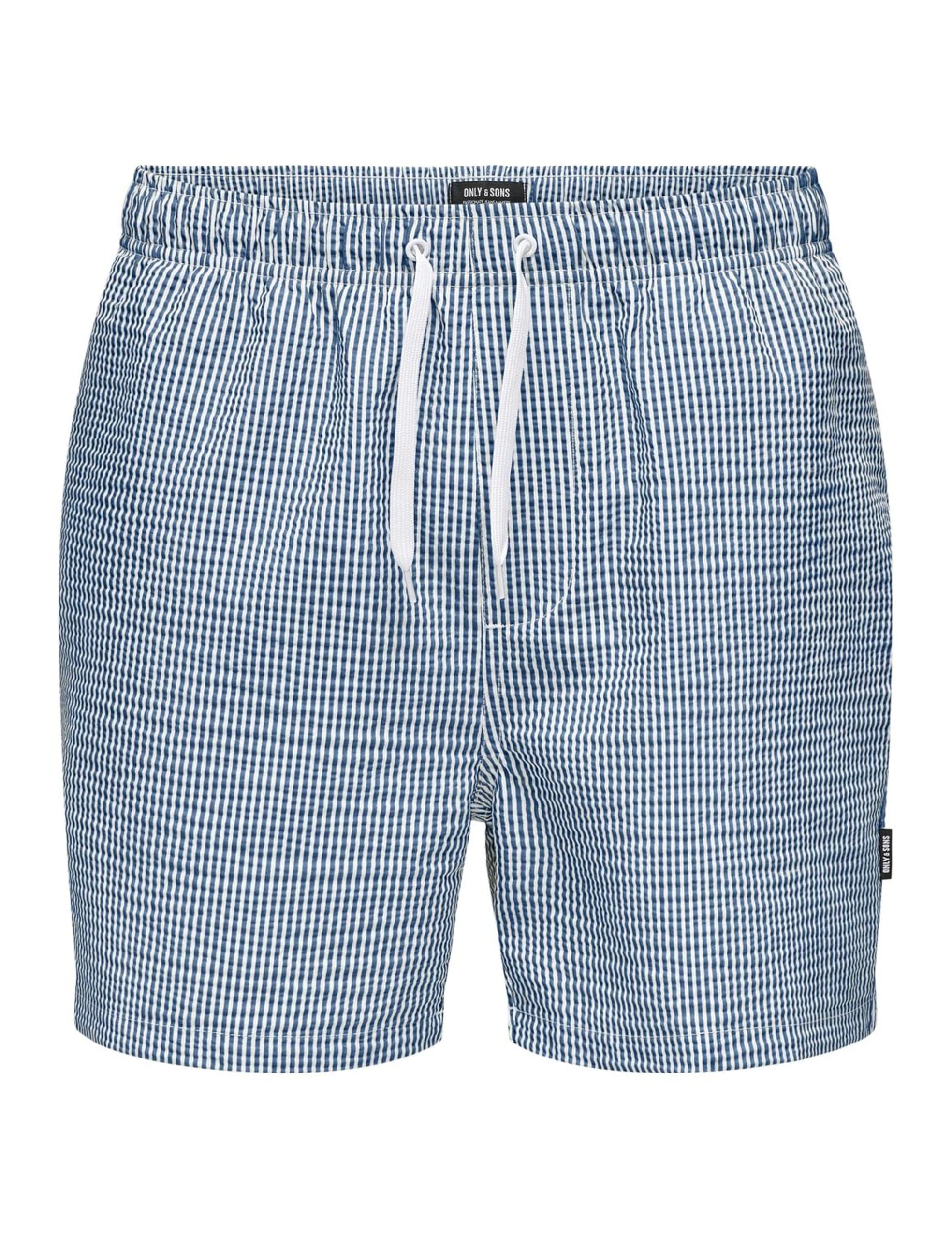 Only & Sons Herren Onsted Stripe Seersucker Swim Noos Badeshorts (1er Pack)
