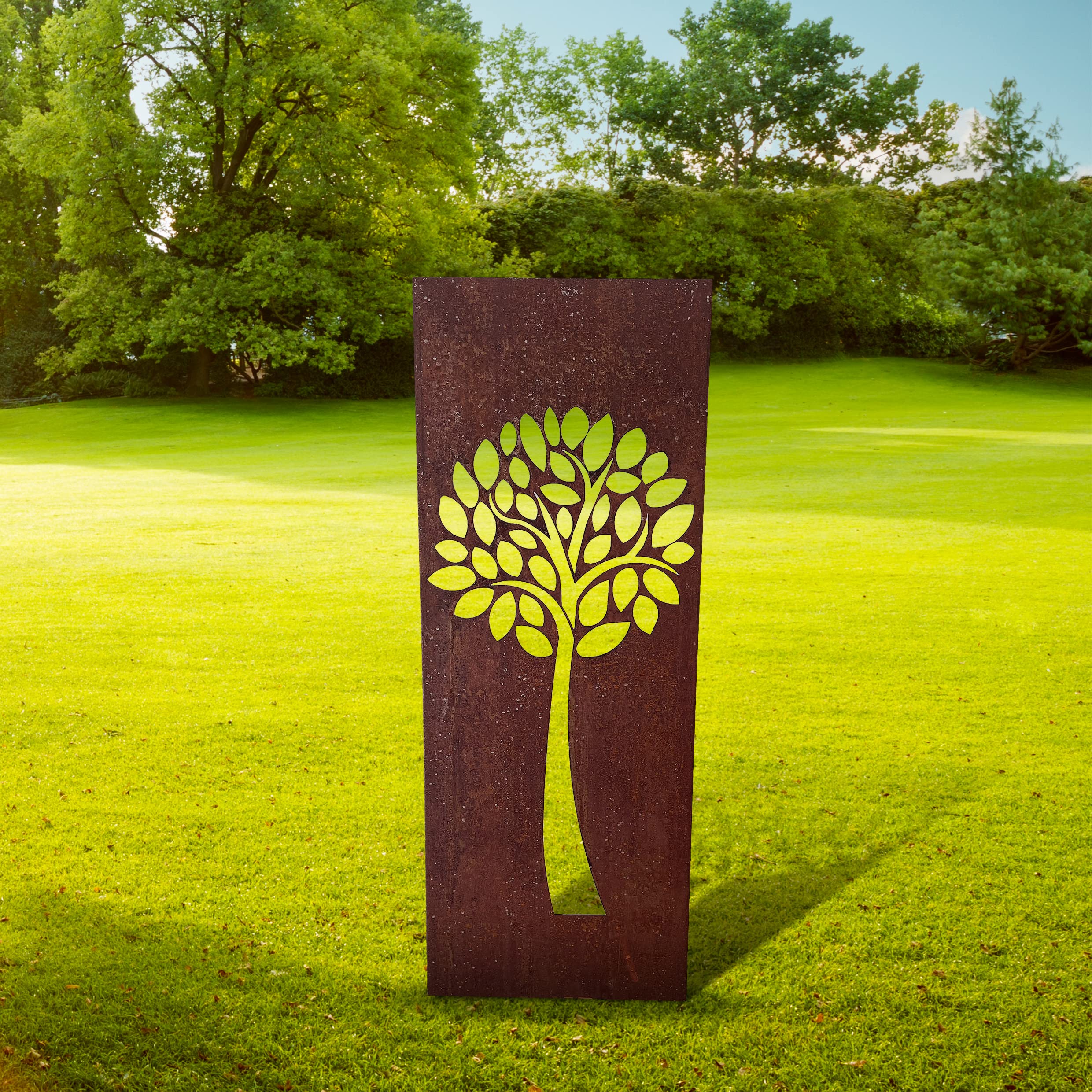 GAP GARDEN PRODUCTS LARGE METAL GARDEN DECORATIVE SCREEN PANEL - TREE