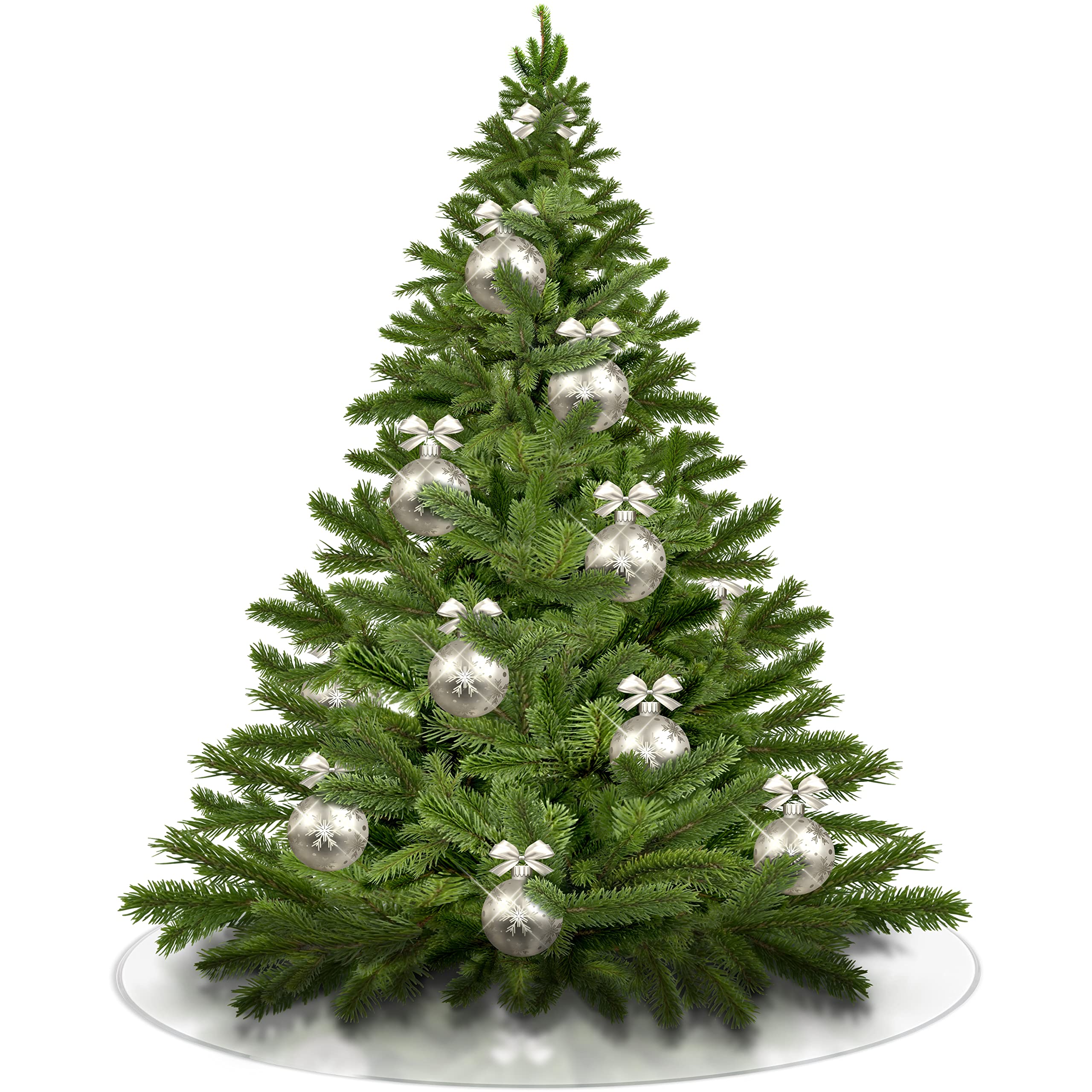 TEXMAXX® Weihnachtsbaumunterlage - Weihnachtsbaumdecke - Christbaumunterlage - Tannenbaumunterlage - PVC Folie 2 mm dick mit abgeschrägter Kante - transparente Unterlage - (120 cm Rund)