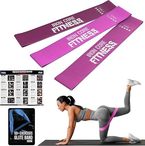 Mini bandas de resistencia para entrenadores, Bootcamp, gimnasio para hombres y mujeres en colores divertidos, libro electrónico, videos y tabla de