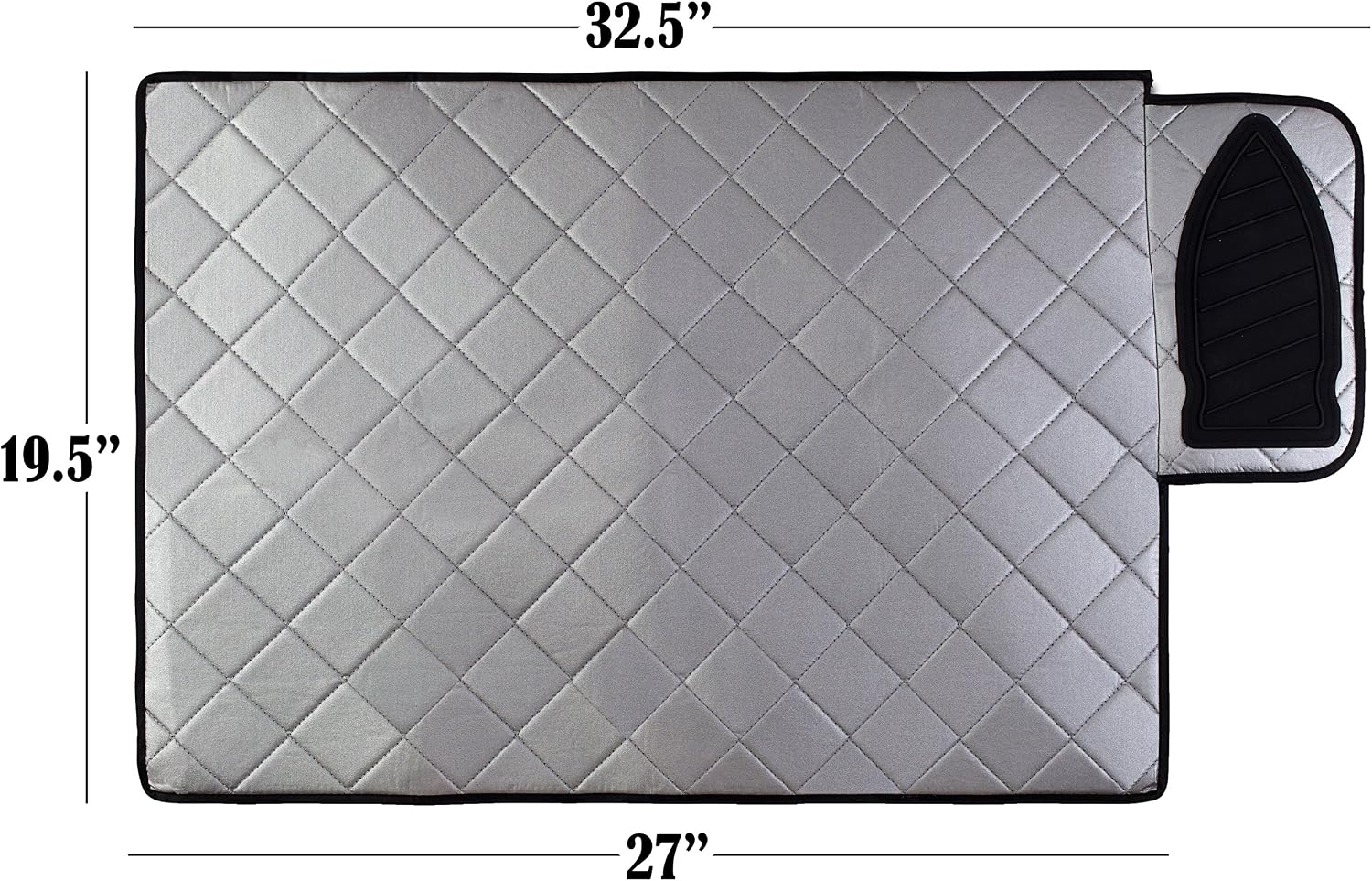 Magnetic Ironing Mat - Change Any Flat Surface into an Ironing Board. Features a Silicone Slip Resistant Iron Rest to Safely Place Your Hot Iron. Easy to Take Along When Traveling. (19 x 28 Inches)