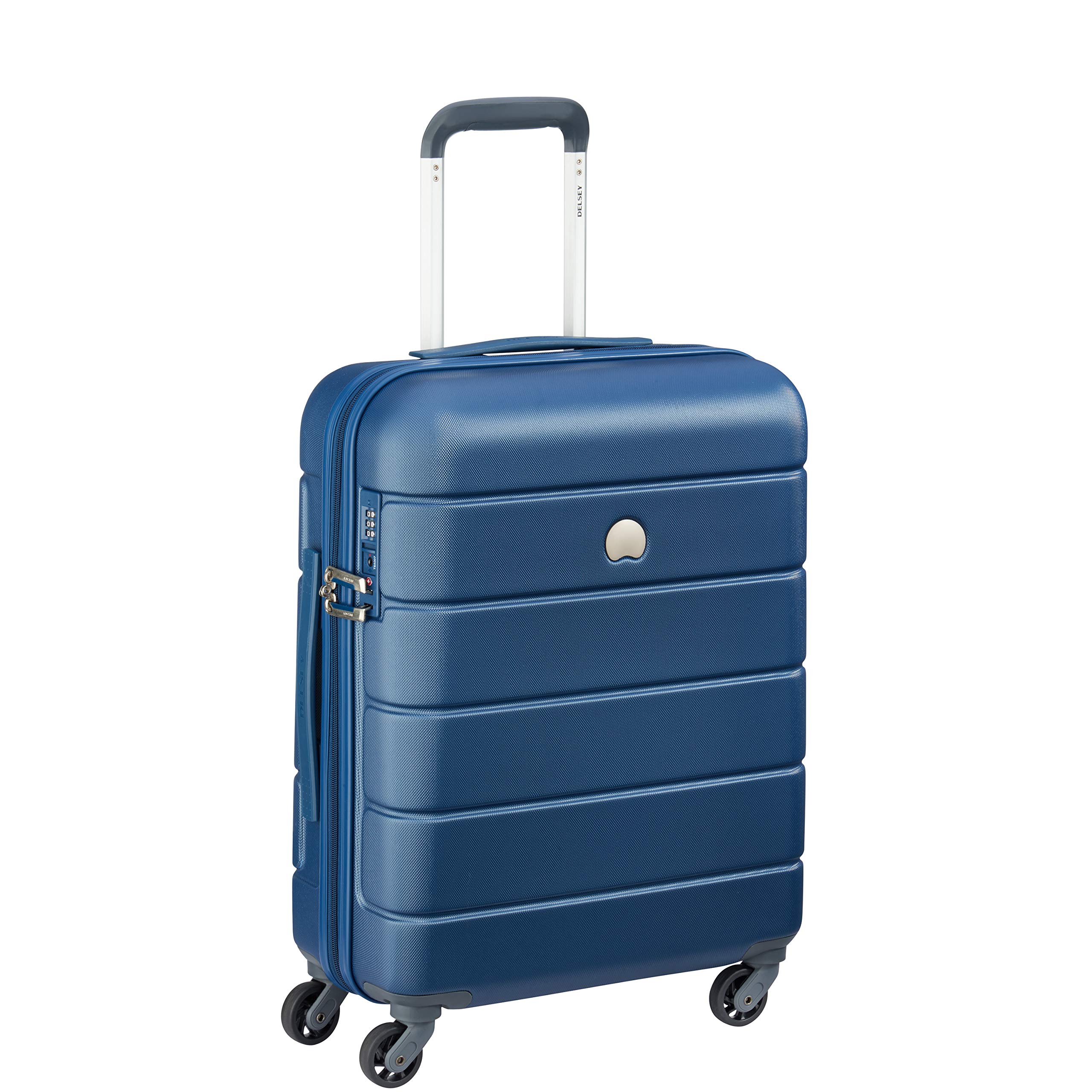 light blue suitcase