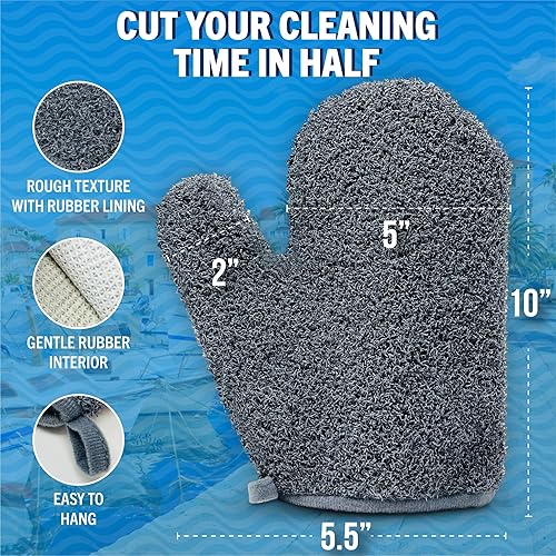 Miniatura 3 de Último cepillo de fregar para barcos, cepillo para guantes, casco, piso, pontón de aluminio, accesorios para barcos de pesca marina, accesorios para