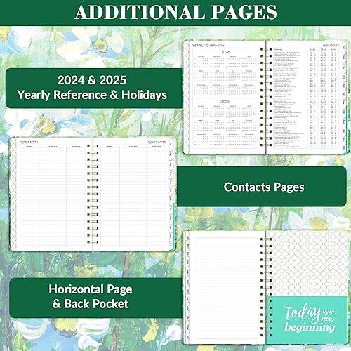 Miniatura 5 de Agenda 2024-2025, planificador académico 2024-2025, julio 2024 a junio 2025, 6.4 x 8.5 pulgadas, agenda semanal y mensual 2024-2025 con