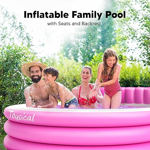 Miniatura 9 de Toysical Piscina familiar inflable con bomba  Piscinas de 118 x 72 x 22 pulgadas para niños y adultos o toda la familia  Más duradera que otras