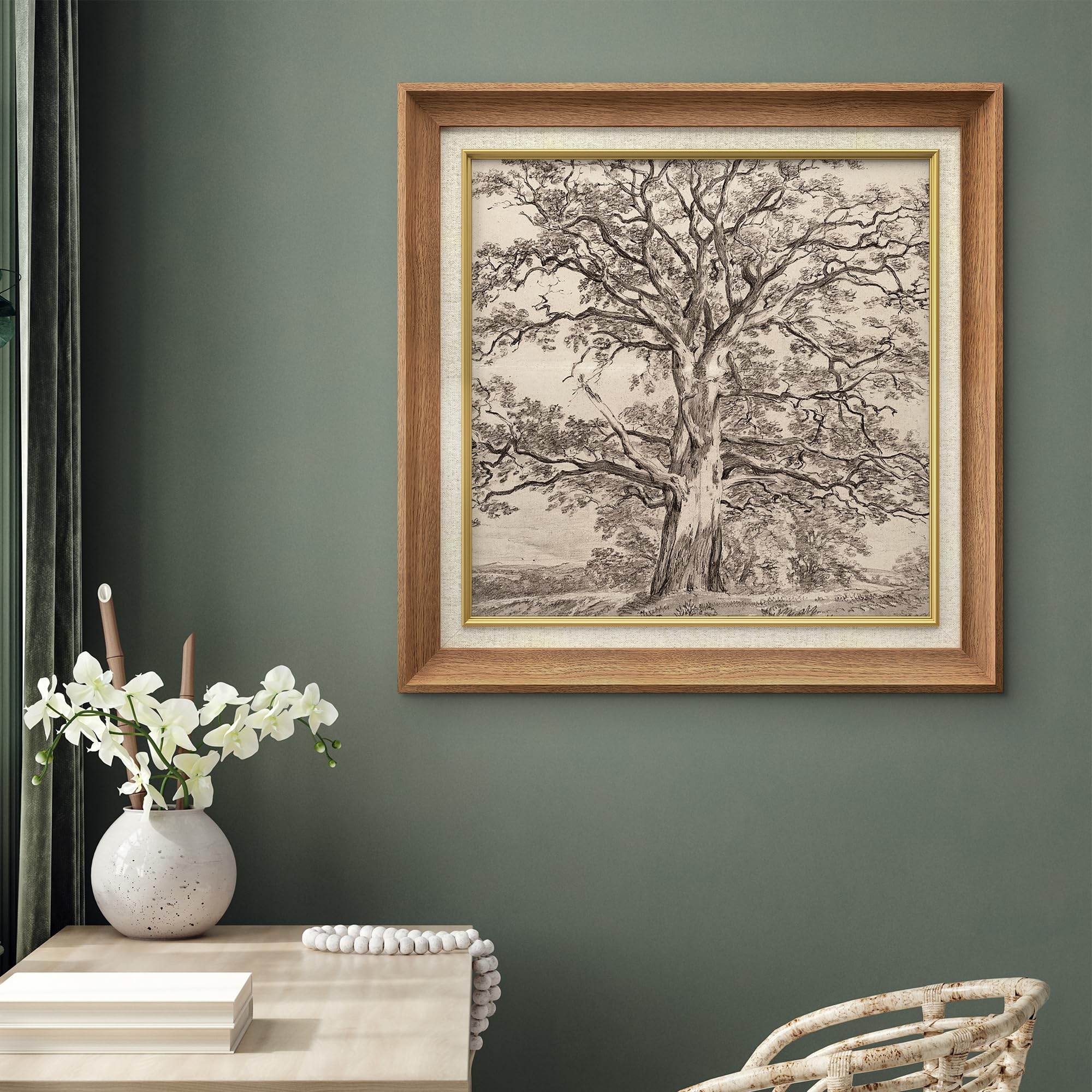 Amazon.com: MUDECOR Premium Framed Wall Art Forest Tree Sketches