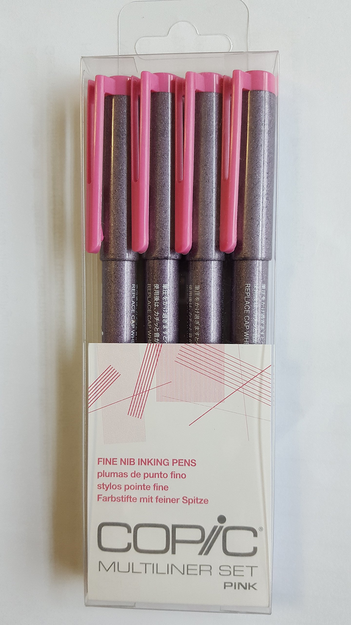 Copic Multiliner Pink Set (0,05, 0,1, 0,3, 0,5)