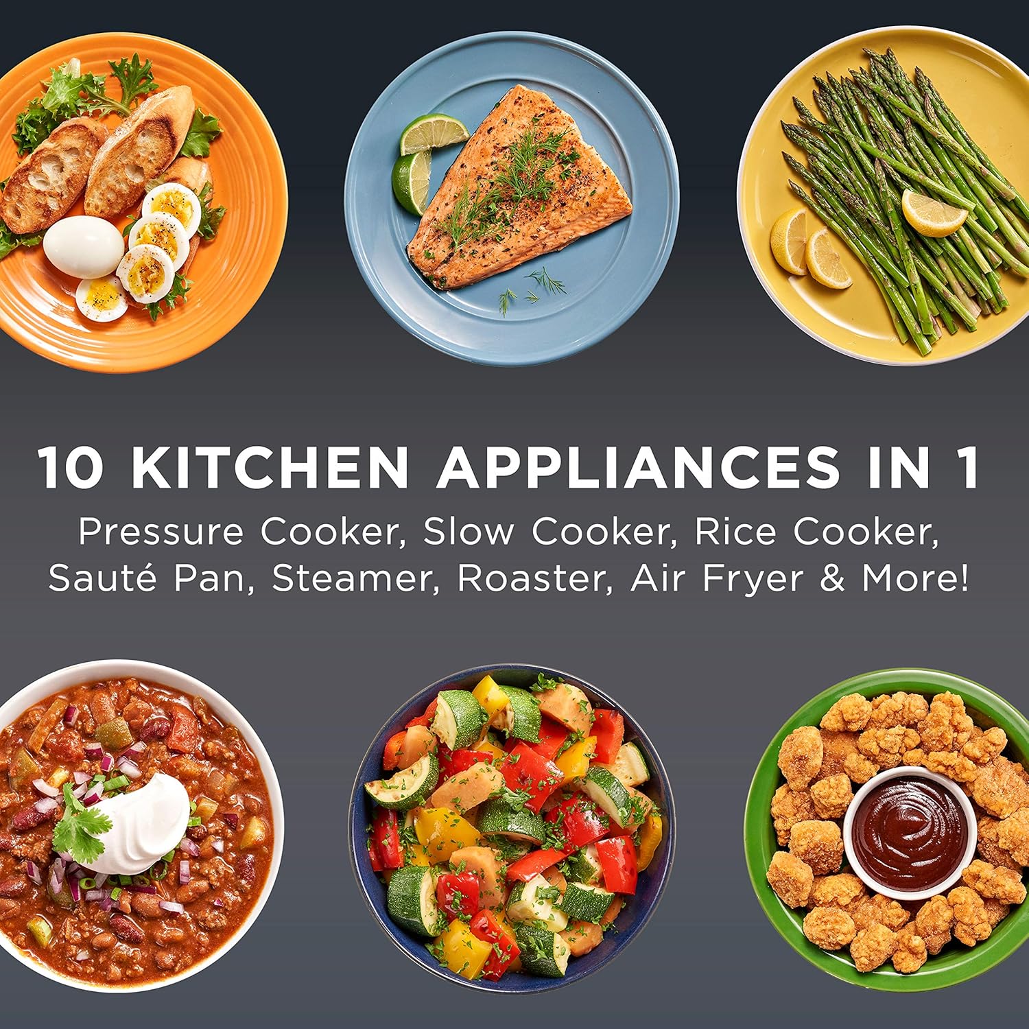 Crock-pot SCCPPA800-V1 Express Crisp 8-Quart Pressure Cooker Includes Air Fryer Lid, Stainless Steel: Home & Kitchen