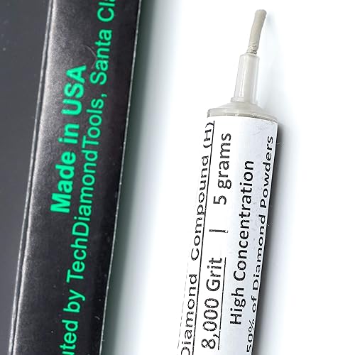 Miniatura 17 de TechDiamondTools - Pasta de pulido compuesto de diamante, grano de 5,000, 2-3 micrones para mármol, vidrio, metal, joyería, resina, plata, cromo