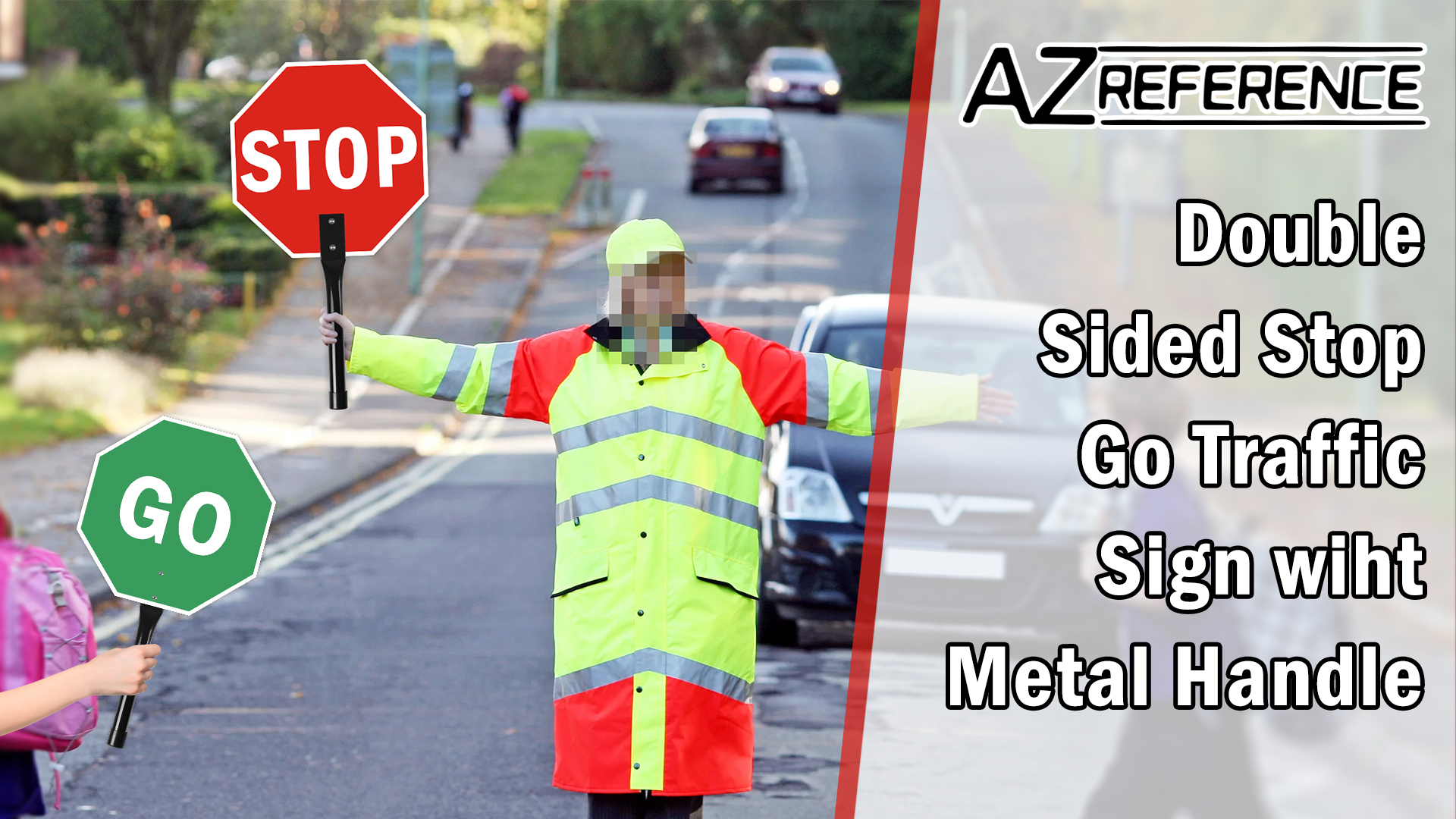 Amazon.com: Stop Go Sign with Metal Handle,12 x 12 inches Double