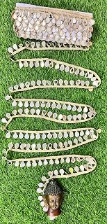 (9 Meter) self_Gold Mirror Work Lace Border Roll for Saree, Dupatta & Dress Decoration Price In India