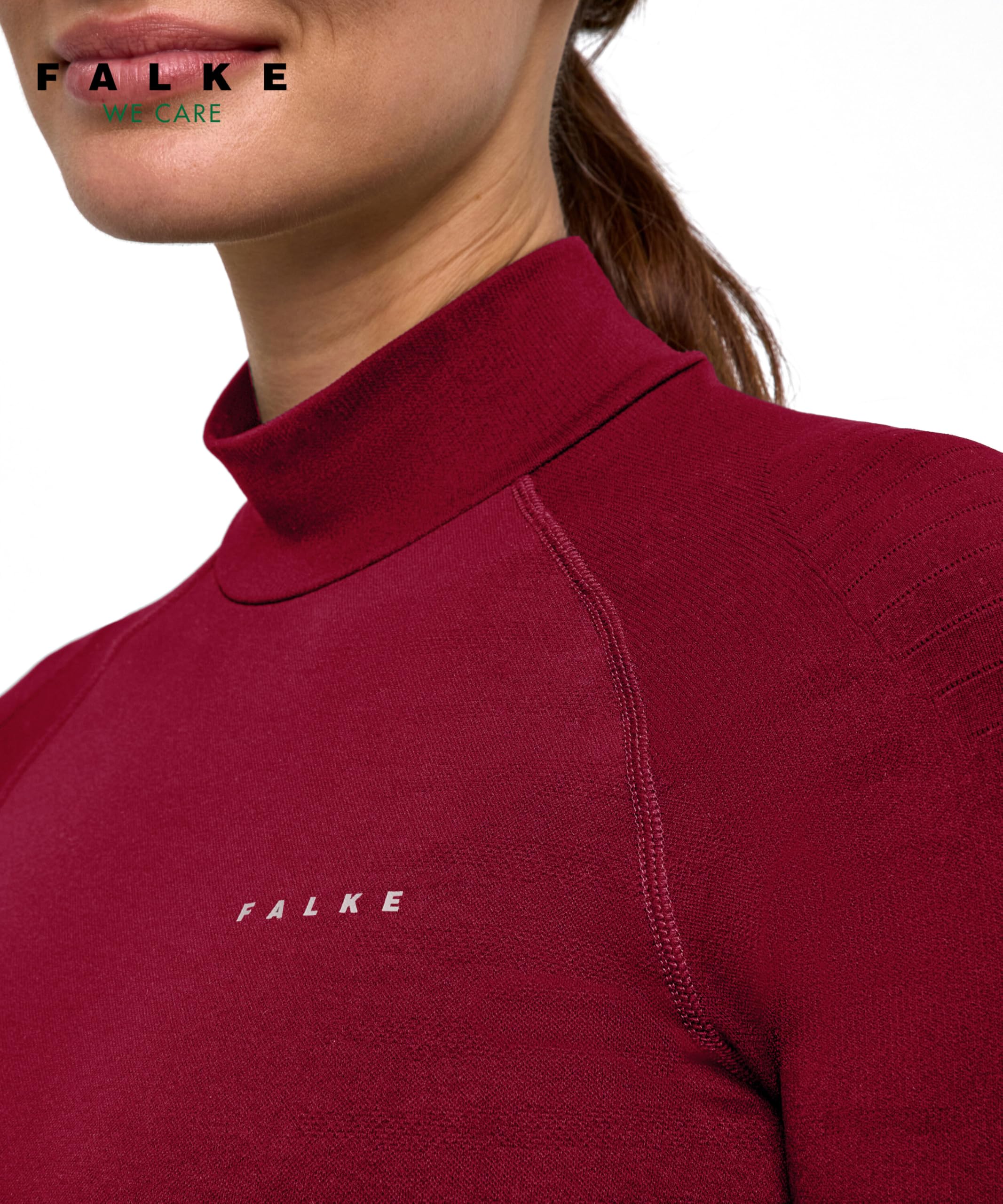 FALKE Damen Maximum Warm High Neck Funktionsshirt Langarm schnelltrocknendes atmungsaktives nachhaltiges Funktionsmaterial kalte bis sehr kalte Temperaturen Funktionsunterwäsche 1 Stück