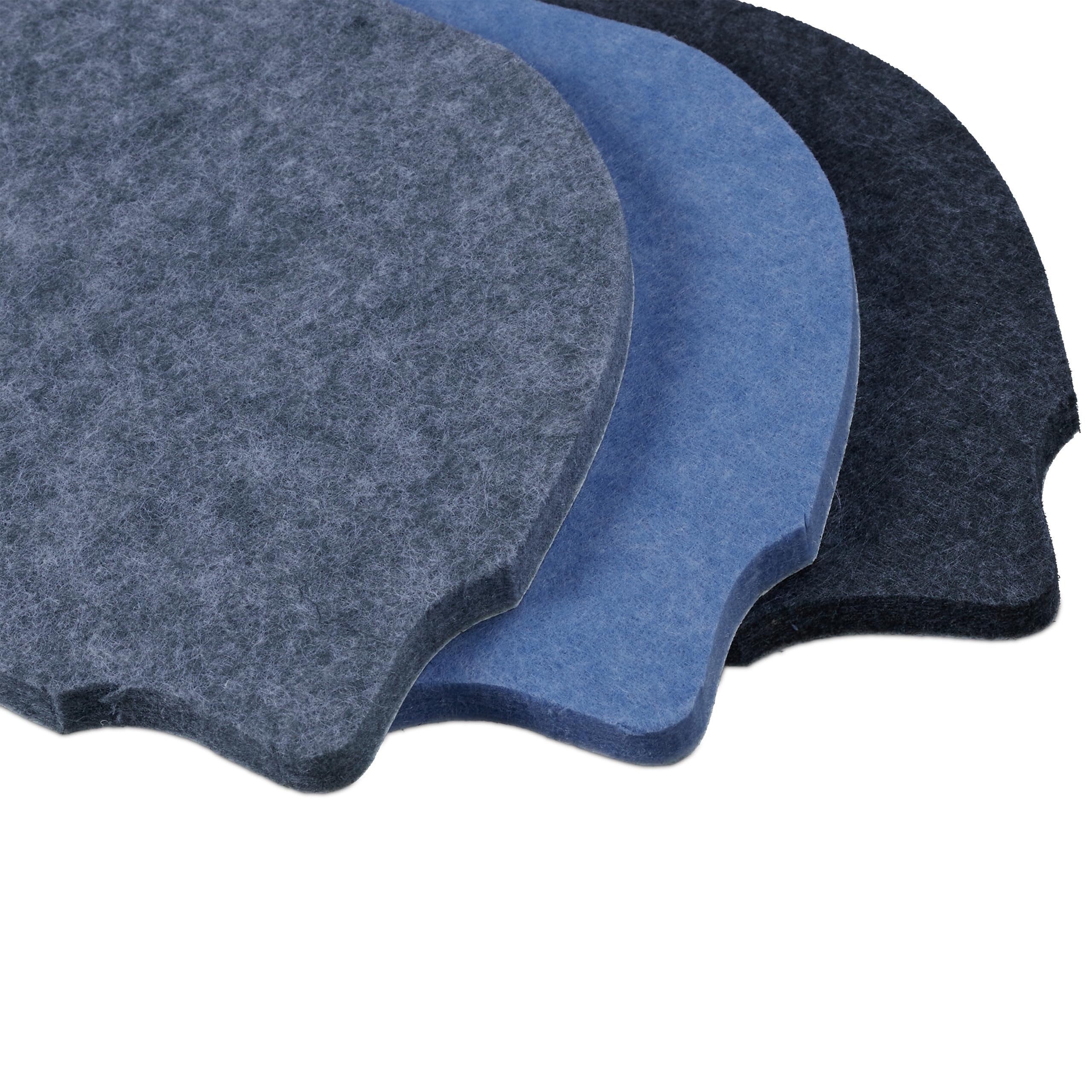 Relaxdays Bacheca da Parete, Set 12 Pannelli in Feltro a Forma di Pesce, Puntine incl., HLP: 16 x 30 x 0,9 cm, Colorato