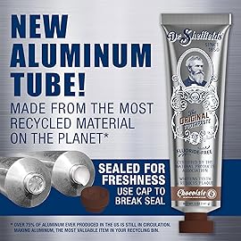 Dr. Sheffields Certified Natural Toothpaste (Chocolate) - Great Tasting, Fluoride Free Toothpaste/Freshen Your Breath, Whiten Your Teeth, Reduce Plaque (2-Pack)