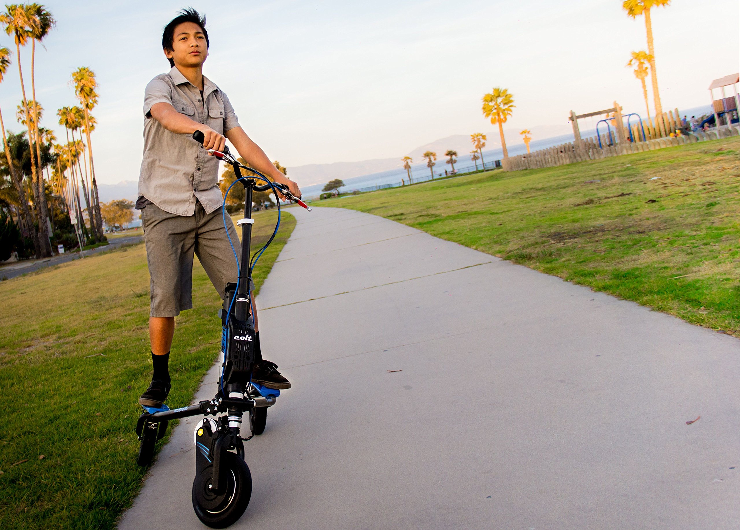 Buy Go-Kiddo COLT Electric Carving Scooter, Black Online at Low