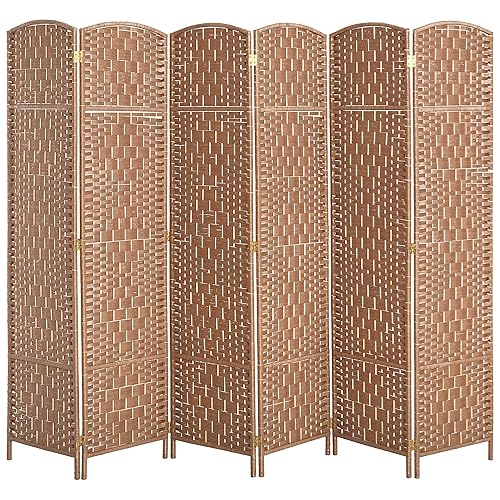 HOMCOM Room Divider, 6 Panel Folding Privacy Screen, 6FT Tall