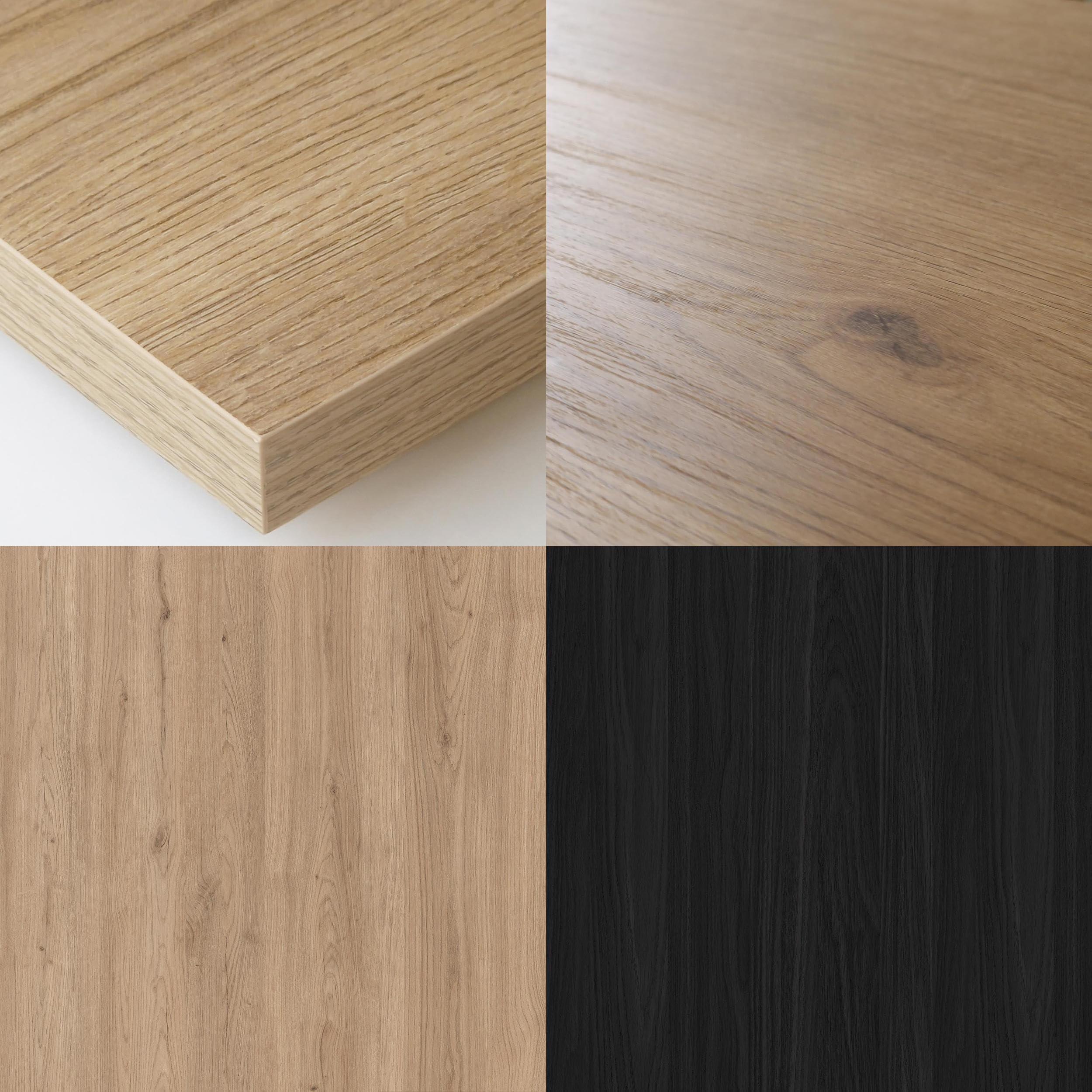 Skraut Home - Set di mobili per il soggiorno | Tavolo 200 piedi U 10 commensali | Mobile TV 120 | Madia/Credenza 140 | Rovere e Nero | Stile industriale