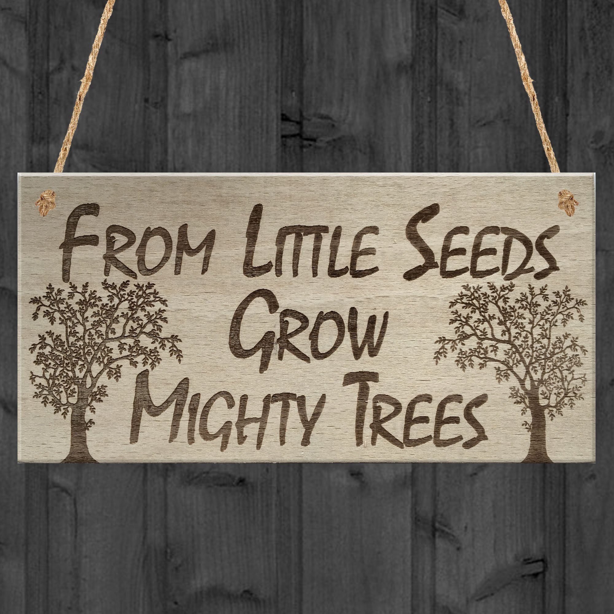 Red Ocean Mighty Trees Motivation Inspiration Friendship Best Friend Family Wooden Hanging Plaque Sign