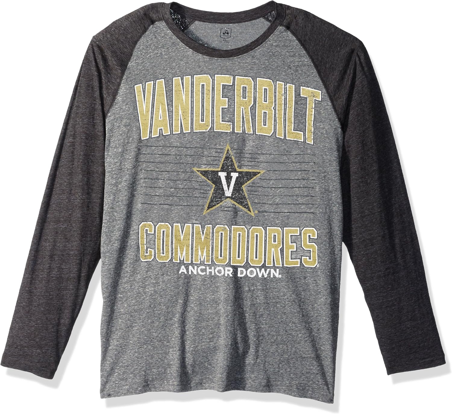 NCAA Vanderbilt Commodores Men's AAA Tee Baseball Tee, Medium, Graphite Heather