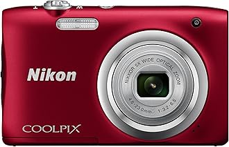 Nikon COOLPIX A100 Digital Camera, 5x Optical Zoom, 2005 Pixels, Red A100RD