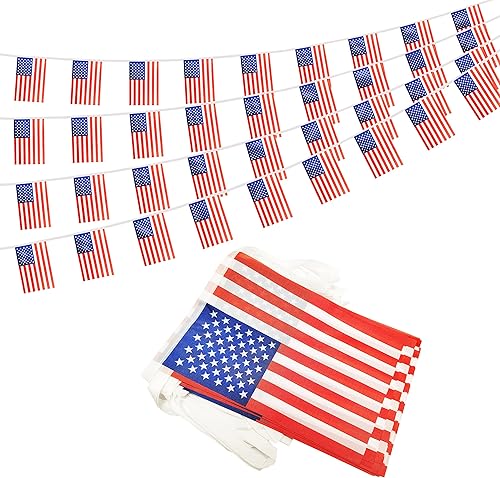 Miniatura 58 de Bandera argentina de 50 pies con cadena de bandera argentina, mini bandera argentina pequeña, para decoración de fiestas, tiendas y bares