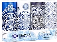 Vista 13 de CLOVER Pañuelos Faciales con Tapa - 4 Paquetes Cilindro de Pañuelos para Auto, Portapañuelos para Coche con 200 Hojas de 3 Capas, Cajas Redondas
