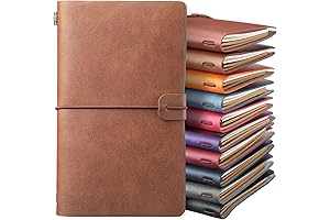 10 Pieces PU Leather Journal Bulk Vintage Travel Notebook