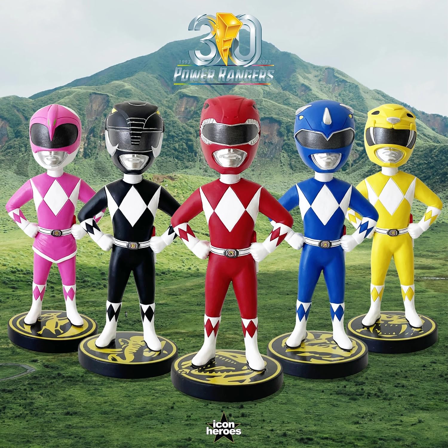 Power Rangers Five-Piece (Exclusive) Bobblehead Set