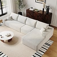 Vista 50 de Sofás seccionales de 96 pulgadas para sala de estar, sofá de nube tapizado en forma de L, sofás modulares modernos con diván