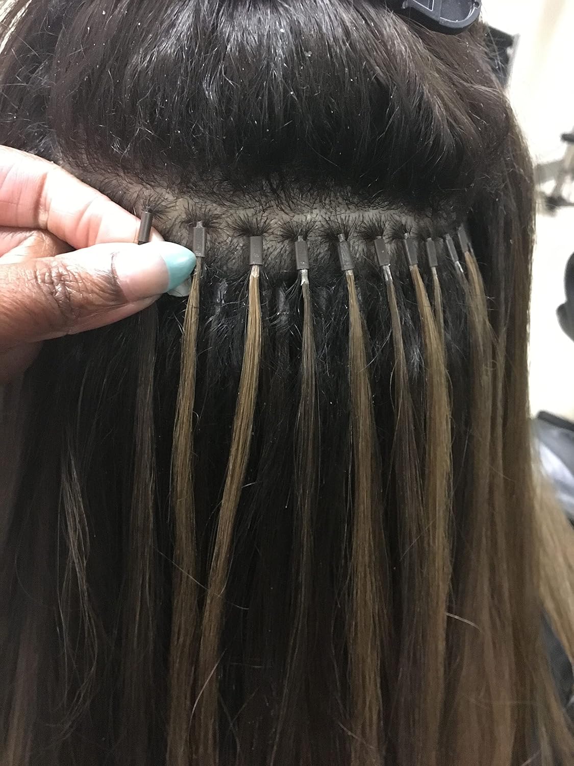 Professional Hair Extension Set 500 Micro 5mm Beads & Beading Tool Kit Plier Set for beads Needle Micro Ring Silver (Blonde)