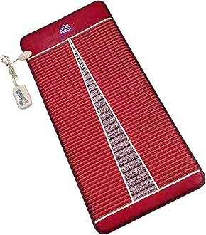 MediCrystal Far Infrared Heat Amethyst Tourmaline Mat - Professional 71"x32" - Warm & Heal Yourself with Natural Crystals - EMF-Free Adjustable Deep FIR Heating 86°-158°F - Original Manufacturer