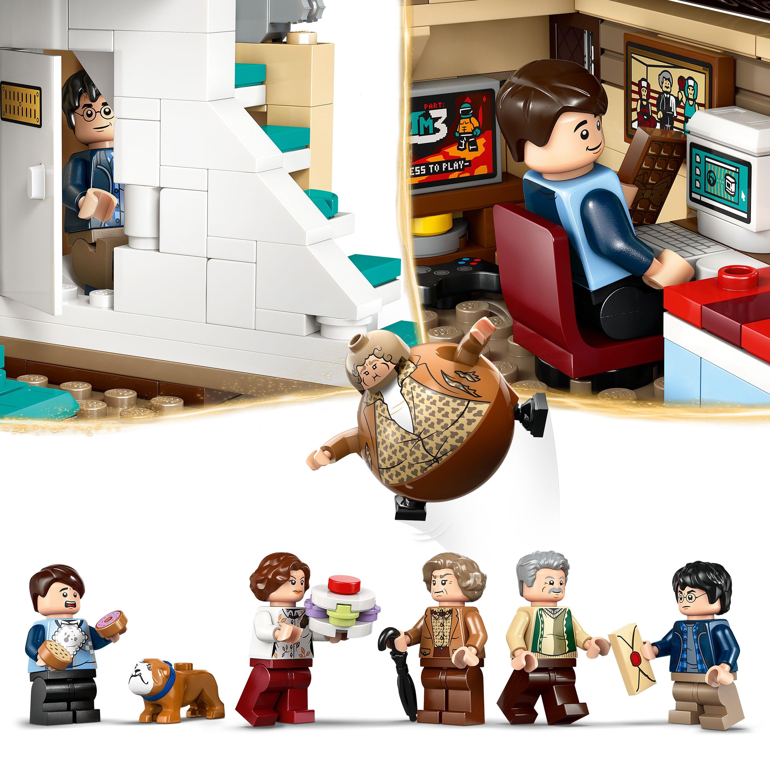 LEGO Harry Potter Privet Drive: Aunt Marge's Visit, Toy House with a Detailed Interior - Image 4