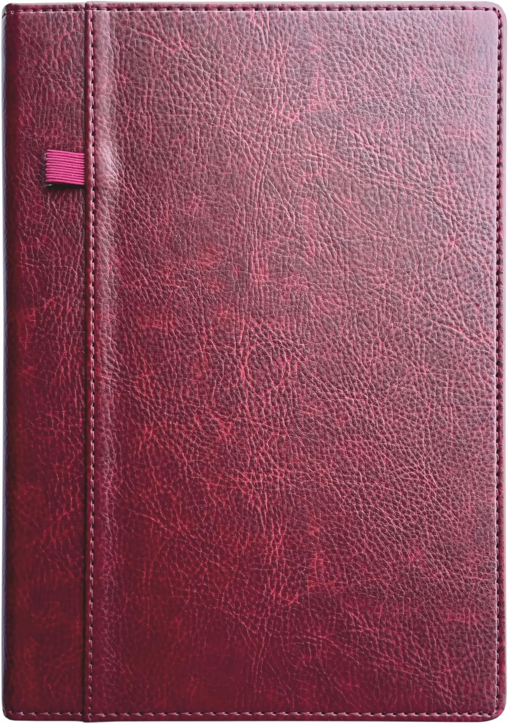 A5 EXEC Notebook | 192 Pages | College Ruled Notebook | 80 Gsm Paper | Leather PU Cover | Pen Loop | for Writing, Planning, Travel Office Use, Handy Journal, Stylish Look Journal (Burgundy)
